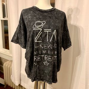 ZTA Zeta Tau Alpha Tshirt retreat, size XL